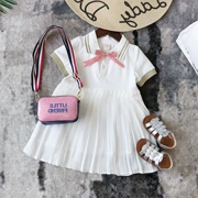 Quần áo trẻ em bé gái mùa hè váy ngắn tay 2019 mới cho bé váy nước ngoài Váy bé công chúa trắng - Khác