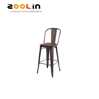 Zoolin phong cách công nghiệp thiết kế nội thất TOLIX CAO BACK BAR STOOL ghế sắt - Giải trí / Bar / KTV bàn bar chân sắt