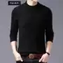 Amoy chỉ quần áo nam 2018 mới màu rắn nửa cao cổ áo len nhung mùa đông thanh niên áo len đen 17 - Áo len thể thao / dòng may áo len nữ đẹp 2020