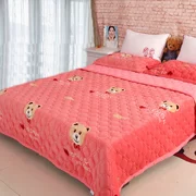 Flannel tấm chăn dày chống trượt ấm san hô thảm đơn đôi mùa đông cộng với chăn nhung