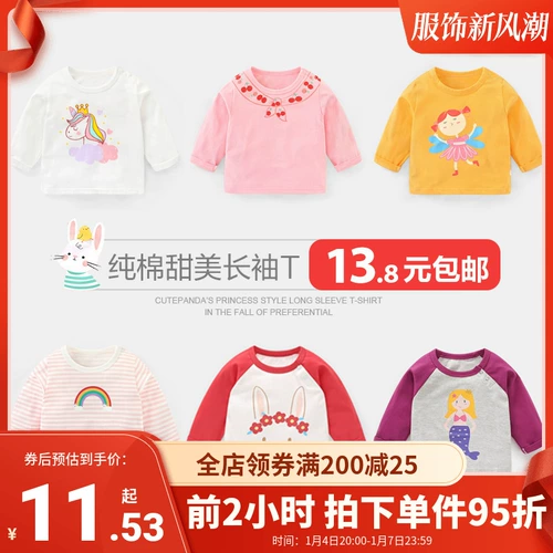 Детский лонгслив, хлопковый весенний осенний приятный телу комбинезон для девочек, в западном стиле