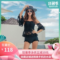 2019 thời trang mới Hàn Quốc gợi cảm áo tắm mỏng che bụng áo tắm chia ba mảnh áo tắm mùa xuân nóng bỏng - Bộ đồ bơi hai mảnh 	đồ bơi 2 mảnh short