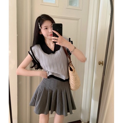 taobao agent Summer clothing, sexy jacket, knitted thin T-shirt, plus size, Chanel style, with short sleeve, french style