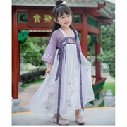 Cô gái cải tiến Hanfu Nho giáo mùa thu retro trang phục dân tộc nữ bé cổ tích trang phục trẻ em Trung Quốc phong cách Tang phù hợp - Quần áo ngoài trời