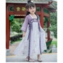 Cô gái cải tiến Hanfu Nho giáo mùa thu retro trang phục dân tộc nữ bé cổ tích trang phục trẻ em Trung Quốc phong cách Tang phù hợp - Quần áo ngoài trời áo khoác gió nữ adidas