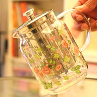 Корейский высокообогащенный стеклянный рог, цветной чайник, поставляется с утечкой чая, холодным, горшком с горячей водой, чайником, чтобы предотвратить взрыв