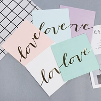 Ins ins wind callicraphy горячий серебряный цвет печать бумажные полотенце полотенце бумага бумага для бумаги день рождения свадебная вечеринка