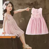 Quần áo bé gái 2019 mới hè hè bé gái lưới sợi siêu tự nhiên cho bé phiên bản Hàn Quốc của công chúa váy thủy triều - Váy đầm công chúa cho bé 1 tuoi