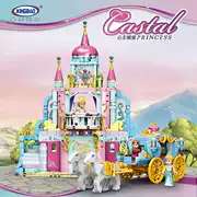 2019 mới công chúa hoàng tử lâu đài cảnh đám cưới cô gái lắp ráp khối xây dựng đồ chơi trẻ em 6 đến 12 tuổi - Khối xây dựng