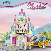 2019 mới công chúa hoàng tử lâu đài cảnh đám cưới cô gái lắp ráp khối xây dựng đồ chơi trẻ em 6 đến 12 tuổi - Khối xây dựng đồ chơi gỗ