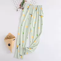 Cô gái đơn giản ngủ quần nữ mới hoạt hình mùa thu quần cotton cô gái phụ nữ mô hình dệt kim nam nữ Nhật Bản - Quần tây quần đũi nam