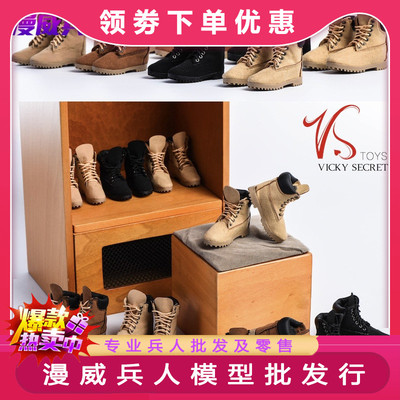 taobao agent VSTOYS 1/6 female soldiers occasionally use climbing boots leather high -top shoes OB small cloth can wear internal hollow spot