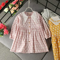 Детская осенняя юбка для девочек, милый кролик, платье с рукавами, 2020, в корейском стиле, длинный рукав