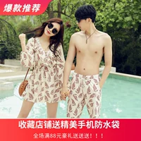 Cặp đôi mẫu đồ bơi nữ hàn quốc gợi cảm chia đôi bikini áo tắm nam quần đi biển công viên nước - Vài đồ bơi 	đồ đôi đi biển big size