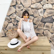 Áo tắm nữ 2019 phiên bản Hàn Quốc của ngôi sao với chiếc áo ba lỗ che bụng mỏng manh bảo thủ nóng bỏng tập hợp ngực nhỏ chia nhỏ - Bộ đồ bơi hai mảnh