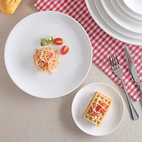 Ресторан Panzi Pranzi Pure White Ceramics Pan Bannia Plate Flat Plate Hotel Restaurant Hotel Restaurant Restaurant Restaurant