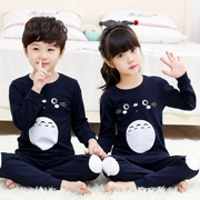 Bộ đồ lót trẻ em mới cotton Cô gái Hàn Quốc quần áo mùa thu bé trai đồ ngủ bé mùa thu đồ lót mùa đông - Quần áo lót