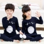 Bộ đồ lót trẻ em mới cotton Cô gái Hàn Quốc quần áo mùa thu bé trai đồ ngủ bé mùa thu đồ lót mùa đông - Quần áo lót quần áo cho bé trai