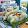 Anna giàu gia đình cotton dệt của bốn chàng trai và cô gái giường cartoon giường bông gói cho trẻ em - Bộ đồ giường trẻ em ga trải giường cho bé gái	