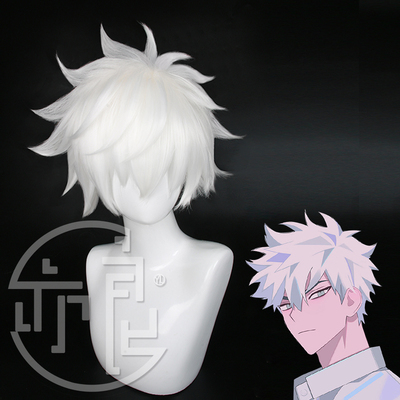taobao agent 亦良 Time Agent Cheng Cos, Lu Guang COS wigs, juvenile hair black hair pure white reflective