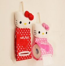 Коробка для салфеток ★88包邮★卡通猫咪毛绒布艺纸巾盒纸巾套卫生间挂式抽纸盒