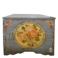 Minh và Thanh triều áo cổ điển hộp tối hộp handmade hoa mẫu đơn sơn chăn lặt vặt tủ đa chức năng bàn cà phê đồ cũ - Cái hộp thùng gỗ pallet trang trí