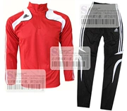 Bộ đồ tập bóng đá nam dài tay  bộ đồ tập  áo ấm  quần chân áo đỏ với quần trắng đen - Bóng đá