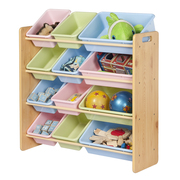 85x28x79 cm màu gỗ 4 lớp đồ chơi trẻ em dễ dàng để kích thước lớp 12 lưu trữ nhựa hộp nhựa giá