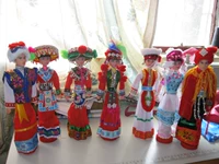 Этническая кукла, деревянная подвеска, ткань ручной работы, ручная работа