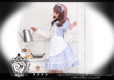 taobao agent OO Jier Oo Lolita Moe Base Two -style dress, Qiji maid Lolita HA126 blue