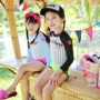 Hàn Quốc mới đồ bơi trẻ em chia quần boxer quần short dài tay chống nắng mùa hè cô gái cô gái đồ bơi - Bộ đồ bơi của Kid đồ bơi h&m cho bé gái