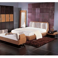 Tengzhongjo Furniture сельская индонезийская винетическая кровать главная спальня главная спальня Синджитанская двуспальная кровать отдых в спальне спальня большая кровать