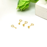 999 футов золотые серьги Super маленькие ушные ногтя питающие анти -аллергические серьги -золотые серьги женского пола