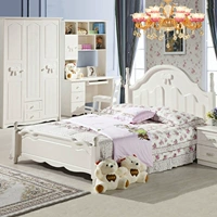 Trẻ em của đồ nội thất suite trẻ em đồ nội thất phòng kết hợp bộ phòng ngủ đặt trẻ em giường cô gái công chúa giường bow kệ tivi phòng khách