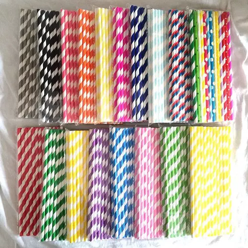 Цветная бумага соломинка одноразовая экологическая бумага творческая банка банкет