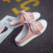 Một nửa giày vải nữ mùa hè 2018 hoang dã Hàn Quốc giày thường phẳng sinh viên board giày giày nhỏ màu trắng phụ nữ