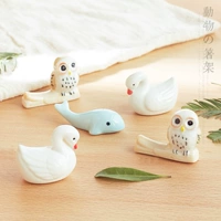 Khung đũa động vật Nhật Bản Đồ nội thất để bàn mini vẽ tay Bộ đồ ăn sáng tạo dễ thương Cửa hàng tạp hóa zakka bộ chén đĩa đẹp