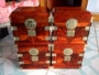 Xinyitang Lào gỗ hồng đỏ solitaire đầy hoa trang sức gỗ gụ cưới của hồi môn ống vali Ming và Qing bộ sưu tập - Cái hộp thùng gỗ thông