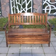 Gỗ carbonized chống ăn mòn bàn gỗ giải trí bàn ghế ngoài trời phong cách Hàn Quốc lưu trữ ghế gỗ ghế - Bàn ghế ngoài trời / sân