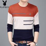 Playboy vòng cổ áo len phần mỏng dài tay áo thun áo len nam áo len đáy áo len áo len T-Shirt mùa xuân
