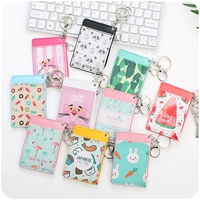 0200 Hàn Quốc phiên bản của các gói thẻ ví tiền xu PU multi-card wallet thẻ gói một dây thẻ thiết lập thẻ làm việc ví cầm tay nam lv