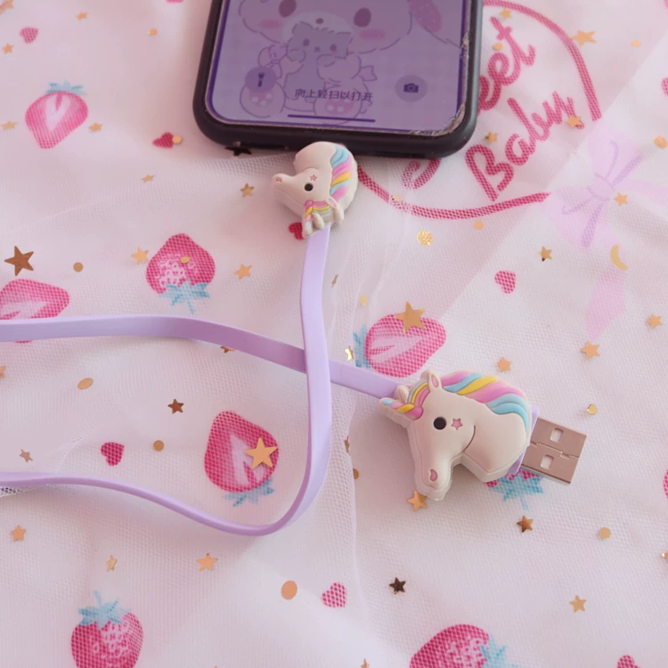 Apple, mobile phone, charging cable, Korean style, unicorn, Android