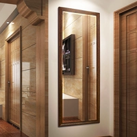 Trung Quốc rắn gỗ thay đồ gương treo tường gương toàn thân gương Mỹ nhà phòng ngủ treo tường phù hợp gương sàn - Gương gương bầu dục
