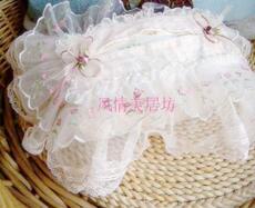 Коробка для салфеток 清货粉紫郁金香刺绣蕾丝纸巾盒抽纸套欧式家居餐厅布艺装饰满