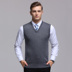 Mùa xuân và mùa thu mới trung niên của nam giới cashmere vest len ​​vest V-Cổ kích thước lớn trung niên vest áo len áo len Dệt kim Vest