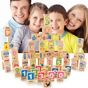 100 ký tự Trung Quốc Đồ chơi giáo dục của trẻ em Domino 1-3-4-5-6 tuổi khối bản đồ học tập nhận thức