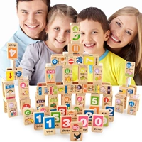 100 ký tự Trung Quốc Đồ chơi giáo dục của trẻ em Domino 1-3-4-5-6 tuổi khối bản đồ học tập nhận thức đồ chơi con gái