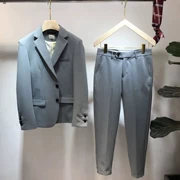 2018 mùa xuân mới Hàn Quốc Dongdaemun hoang dã thời trang nam mỏng Hàn Quốc phiên bản của bộ đồ với chín quần
