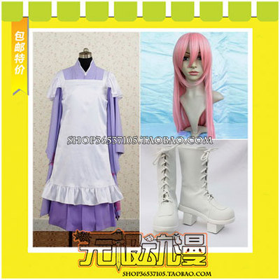 taobao agent Hatsune VOCALOID Views ル カ Ruka Qianben Sakura cotton COS clothing+wig+shoes free shipping