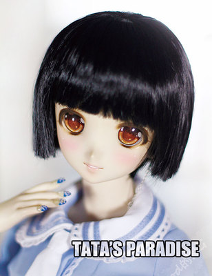 taobao agent 4 points and 3 points Uncle BJD.DD High temperature shred [Blackflower Black · Wigs of Wig] Daily smooth short hair